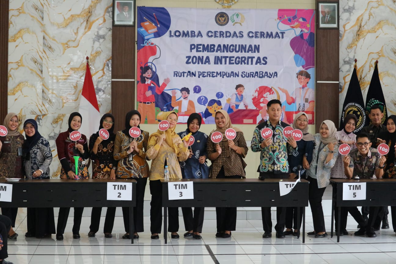 Asah Pemahaman ZI, Rutan Perempuan Surabaya Gelar Cerdas Cermat Pembangunan Zona Integritas Antar Pegawai