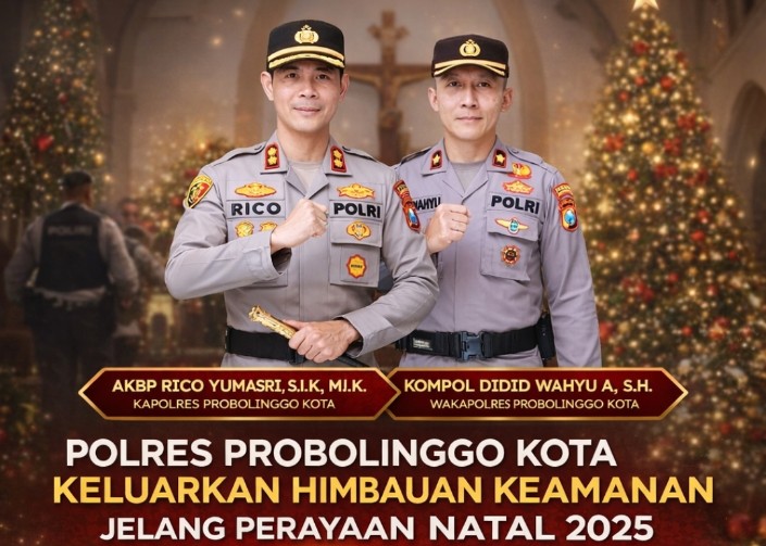Polres Probolinggo Kota Keluarkan Himbauan Keamanan Menjelang Perayaan Natal 2025
