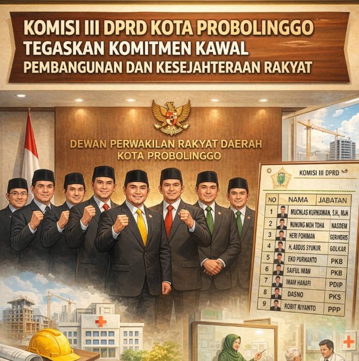 Komisi III DPRD Kota Probolinggo Tegaskan Komitmen Kawal Pembangunan dan Kesejahteraan Rakyat
