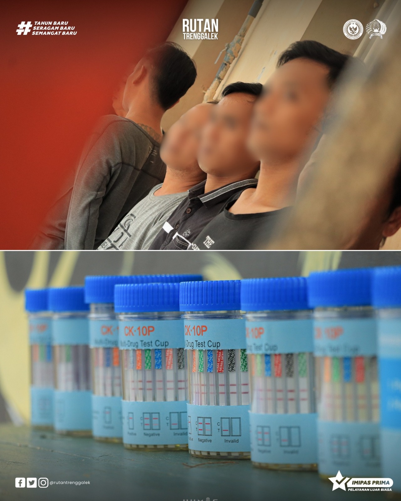 Antisipasi Penyalahgunaan Narkoba, Puluhan Pegawai Rutan Trenggalek Jalani Tes Urine