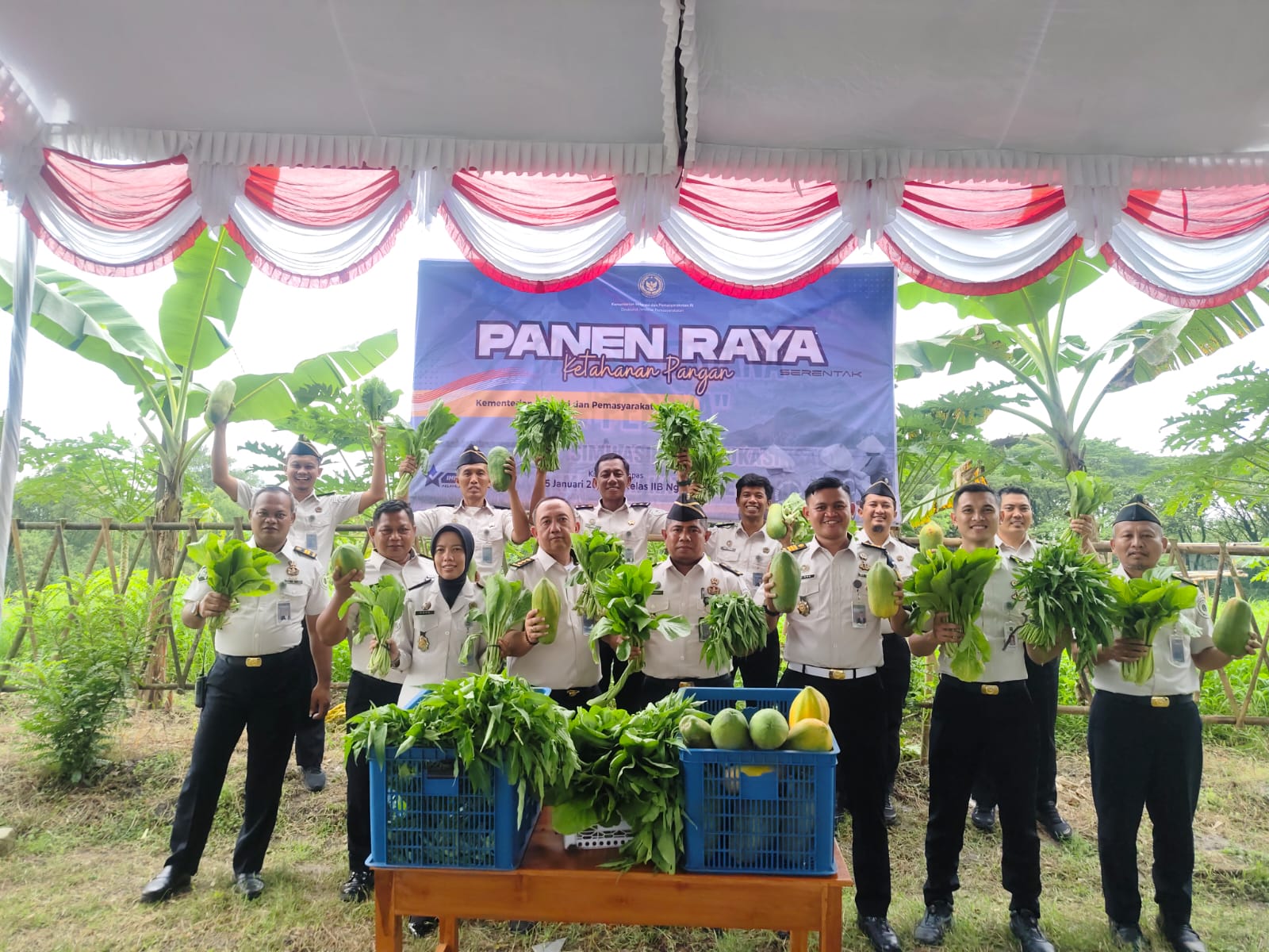 Lapas Ngawi Panen Raya: Perkuat Ketahanan Pangan di Kawasan Benteng Pendem
