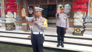 Tingkatkan Profesionalisme Anggota, Polsek Mengwi Laksanakan Latihan Pengaturan Lalu Lintas
