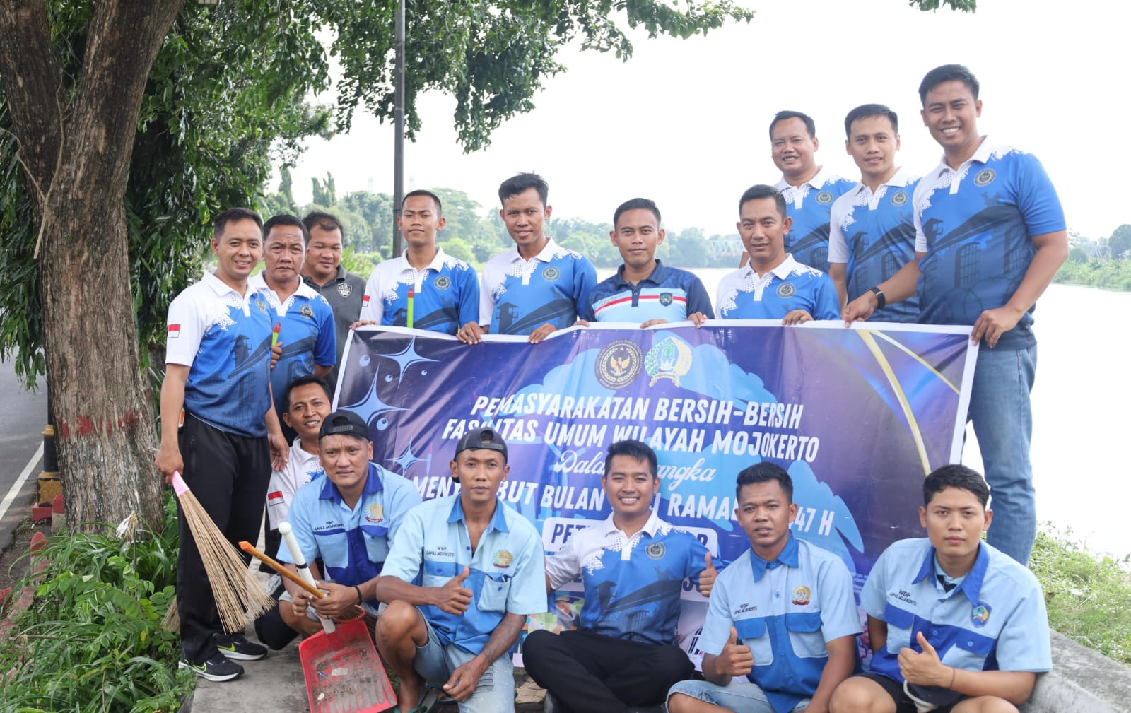 Pemasyarakatan Bersih-bersih Serentak Jelang Ramadhan 1447 H, Lapas Mojokerto Perindah Fasilitas Umum