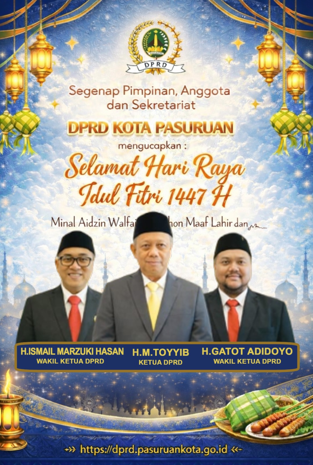 DPRD Kota Pasuruan Mengucapkan Minal Aidzin Wal Faidzin 1447 H