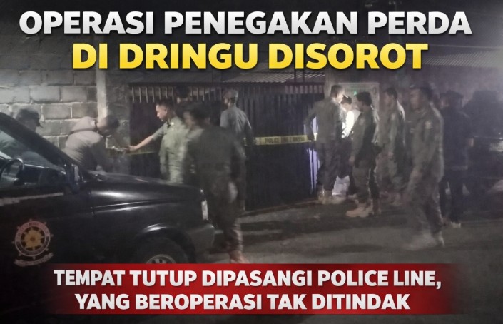 Operasi Pol PP Kabupaten Probolinggo Di Dringu Jadi Sorotan “Tempat Tutup Dipasangi Police Line, Yang Beroperasi Tidak Ditindak”