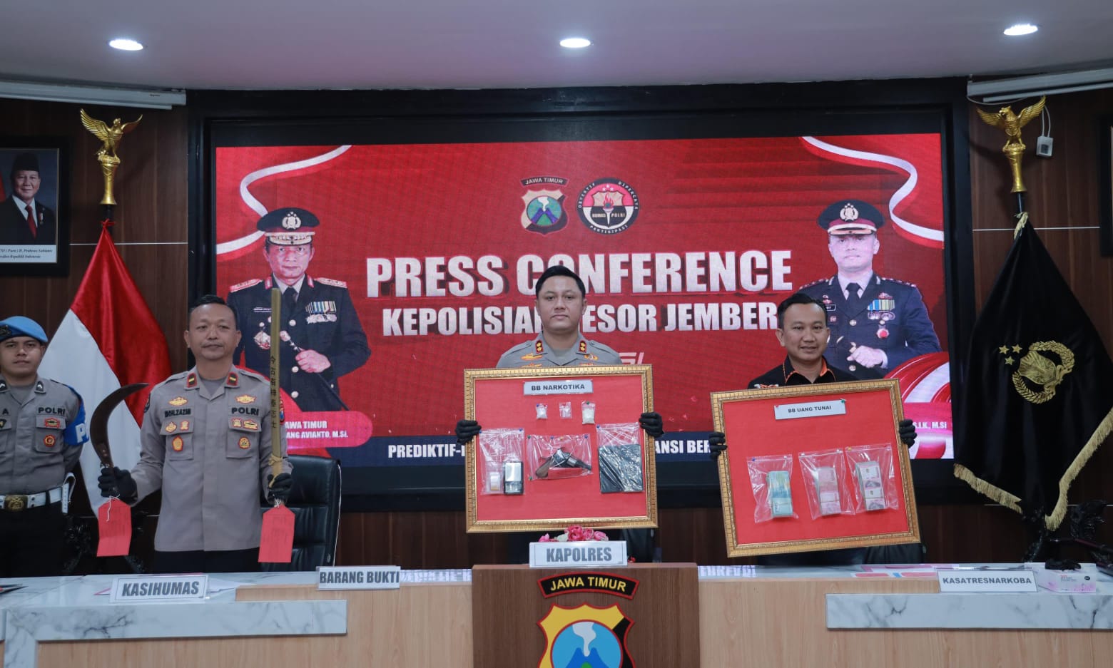 Polres Jember Amankan 18 Tersangka Narkoba Sepanjang Bulan Maret 2026