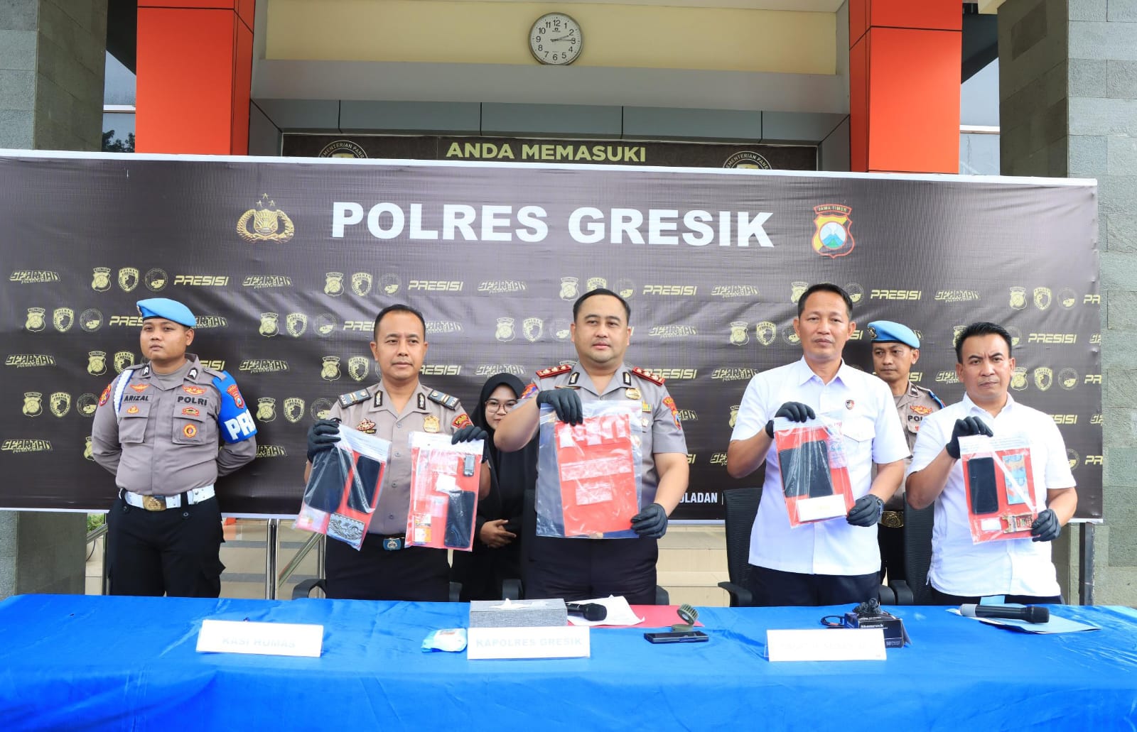 Polres Gresik Bongkar Jaringan Narkoba Lintas Pulau, 6 Tersangka Diamankan