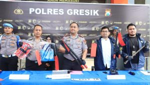 Polres Gresik Amankan Komplotan Residivis Pencuri Kabel PLN Lintas Daerah