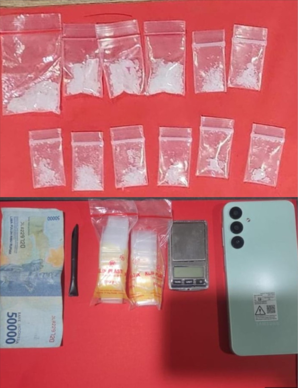 Polres Pelabuhan Tanjung Perak Amankan Tersangka Kurir Sabu di Surabaya