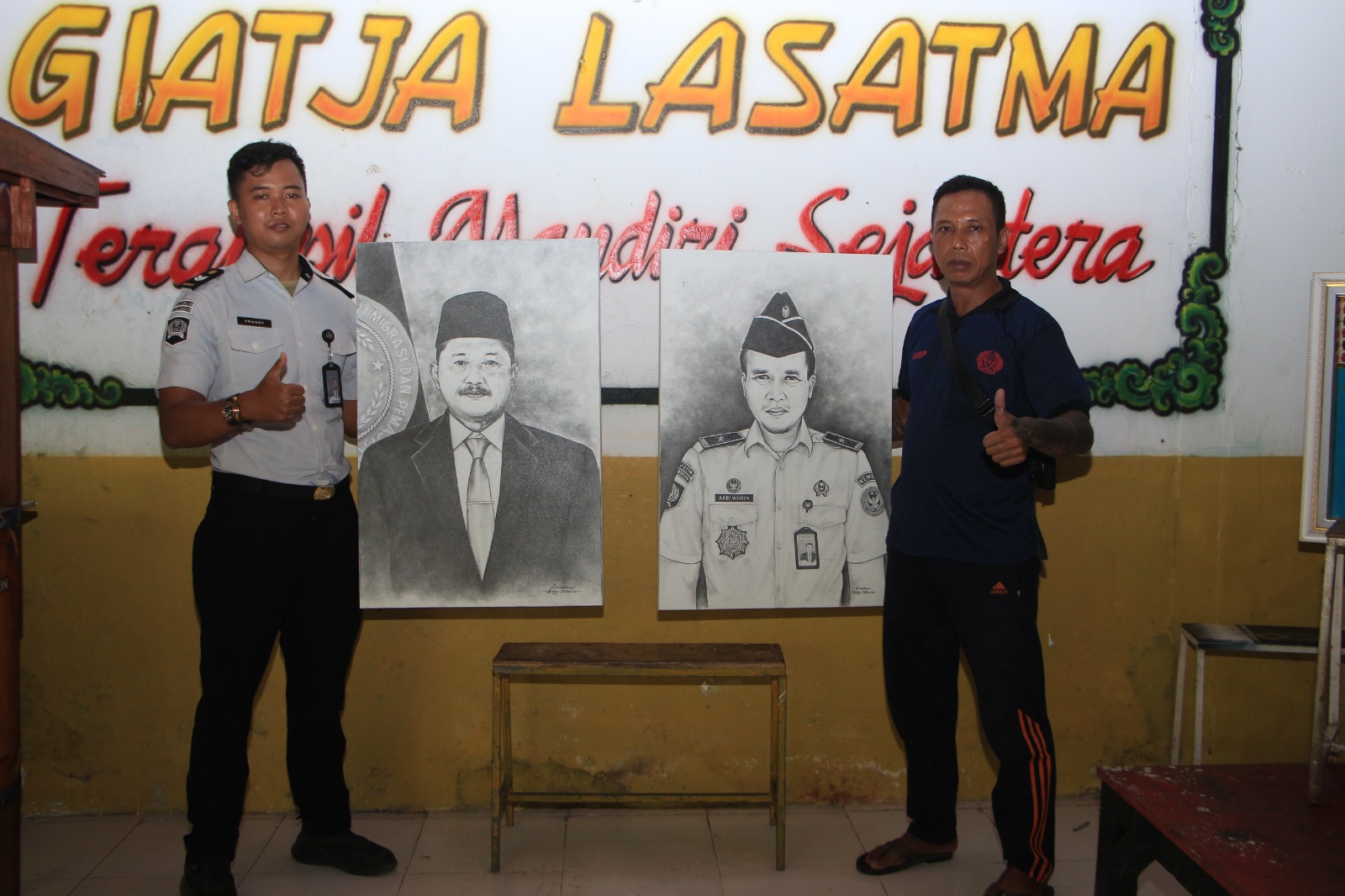 Dari Pembinaan Jadi Prestasi, Warga Binaan Lapas I Madiun Ciptakan Sketsa Wajah Artistik