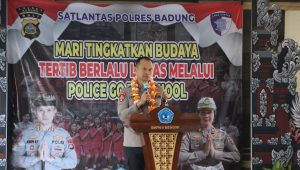 Kapolres Badung Ajak Siswa SMP Jadi Pelopor Keselamatan Berlalu Lintas