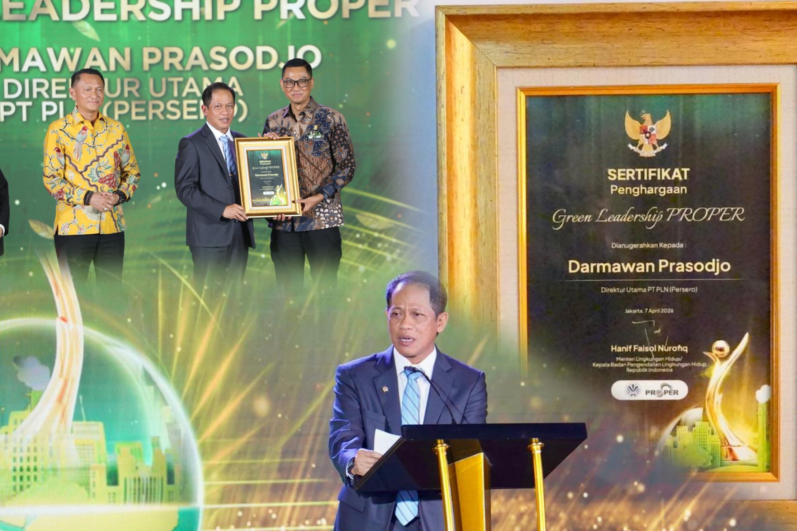 Pasca Momen Idul Fitri, Dirut PLN Darmawan Prasodjo Raih Penghargaan Green Leadership, PLN Borong 11 PROPER Emas KLH 2025