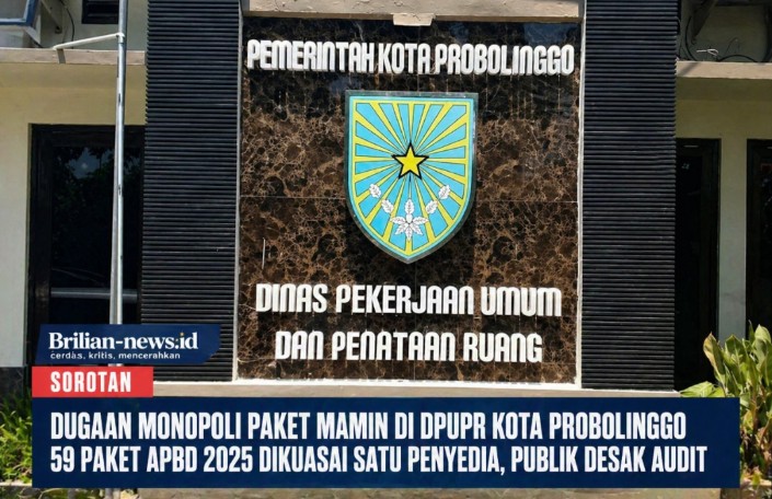 Dugaan Monopoli Paket Mamin DPUPR Kota Probolinggo Kian Menguat, 59 Paket APBD 2025 Mengalir ke Satu Penyedia