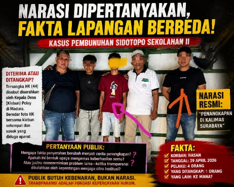 Fakta Atau Pencitraan? Publik Soroti Klaim Penangkapan Kasus Pembunuhan di Sidotopo