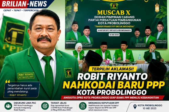 Anggota DPRD Kota Probolinggo Dipilih Aklamasi Jadi Ketua DPC PPP, Targetkan Kebangkitan Partai di Pileg Mendatang