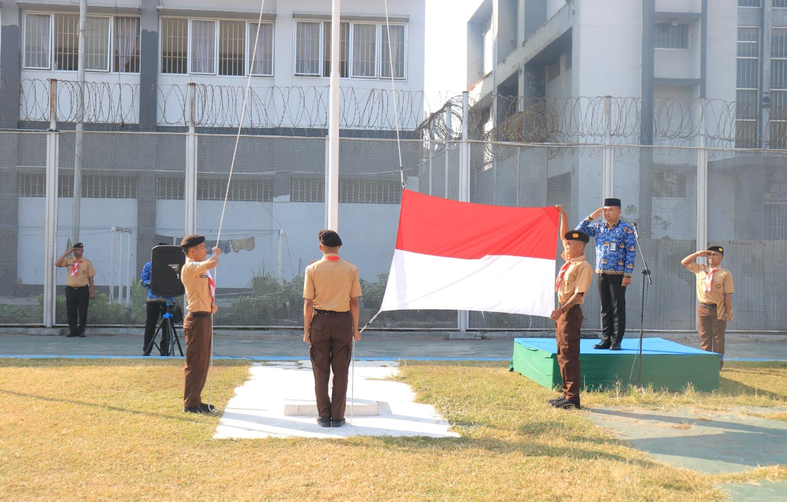 Upacara Hari Kesadaran Nasional, Lapas Pemuda Madiun Tanamkan Semangat Kebangsaan Bagi Warga Binaan