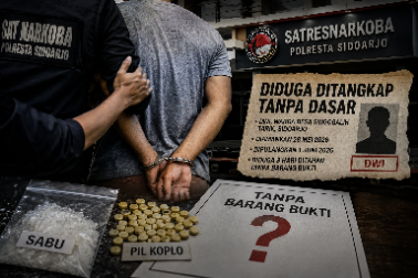 Terlindungi: Beberapa Hari Diamankan Tanpa Barang Bukti, Dasar Penangkapan Satresnarkoba Sidoarjo Dipertanyakan