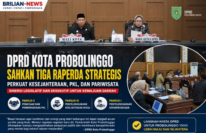 DPRD Kota Probolinggo Perkuat Arah Pembangunan, Tiga Raperda Strategis Disetujui Demi Kesejahteraan Masyarakat