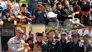 Prank Hari Bhayangkara, PJU Polda Jatim, Polrestabes dan Polres Pelabuhan Tanjung Perak Keluar Hadapi Massa AMI, Ujungnya Malah Potong Kue