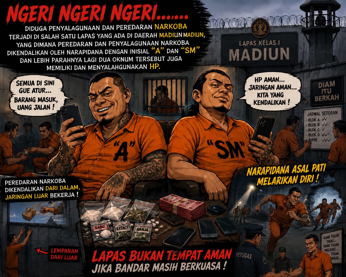 AMI Soroti Dugaan Kaburnya Napi Asal Pati dari Lapas Kelas I Madiun, Desak Investigasi Total dan Copot Pejabat yang Lalai
