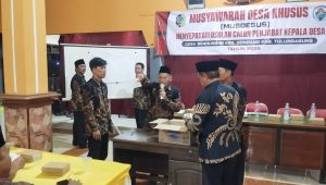 Musdesus Desa Bendungan Sepakati Calon Penjabat Kepala Desa, Sri Suryatin Raih Dukungan Mayoritas Lewat Voting