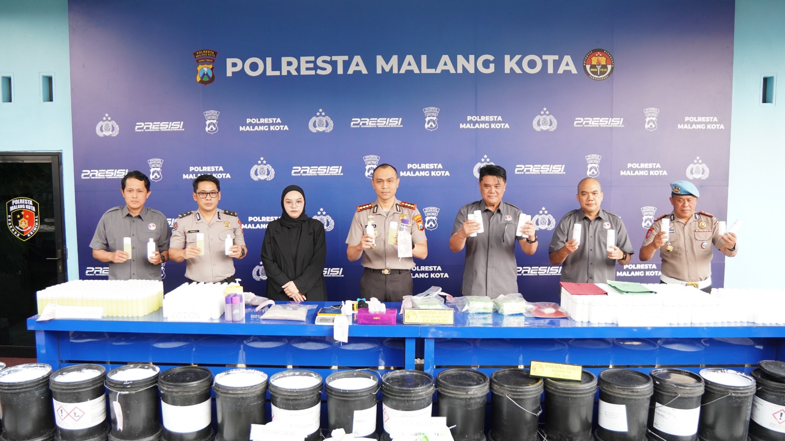 Polresta Malang Kota Bongkar Peredaran Kosmetik Ilegal Omzet Tembus Rp100 Juta