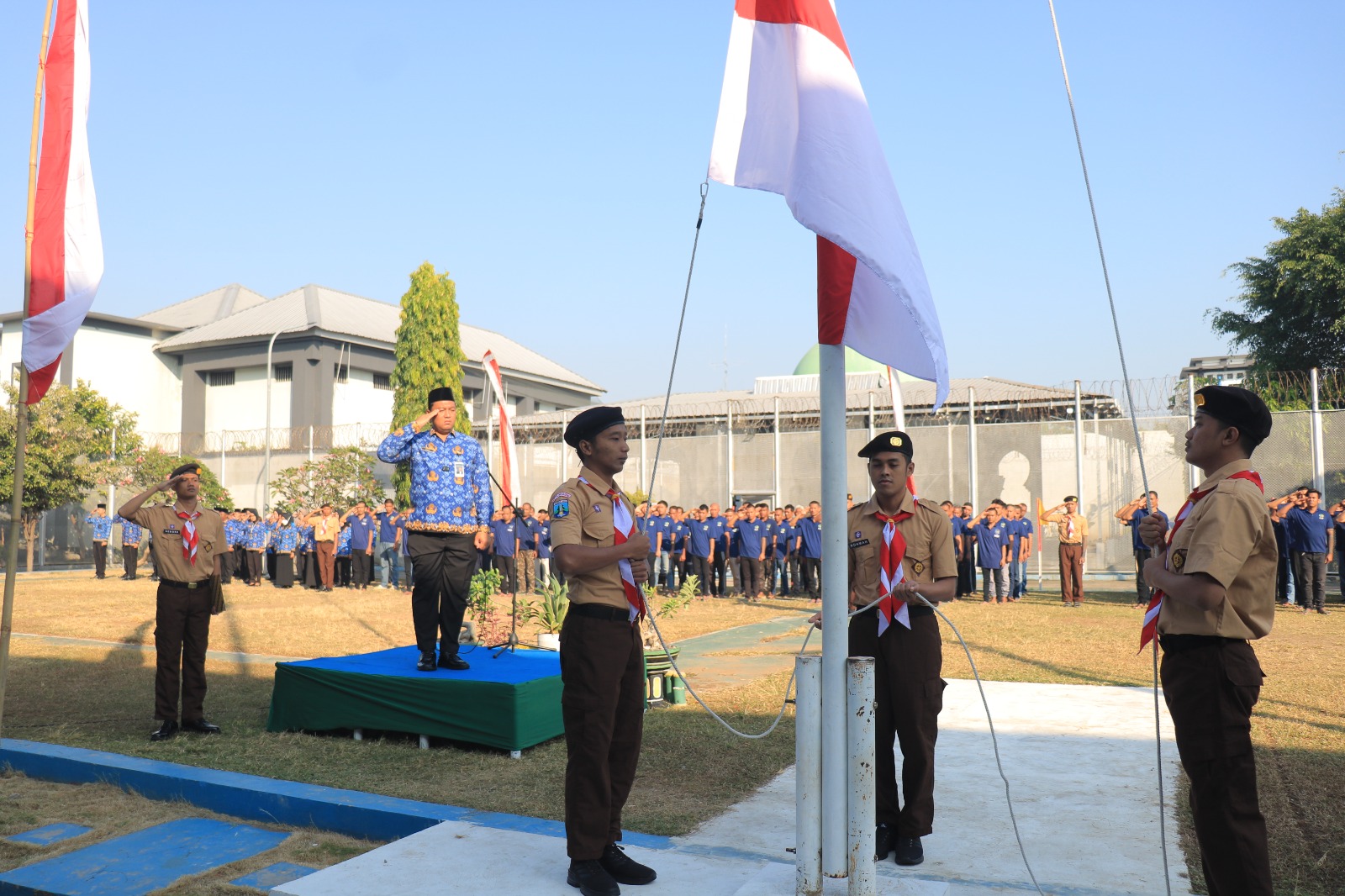 Tak Sekadar Seremonial, Upacara Hari Kesadaran Nasional Jadi Wadah Pembinaan Nasionalisme di Lapas Pemuda Madiun