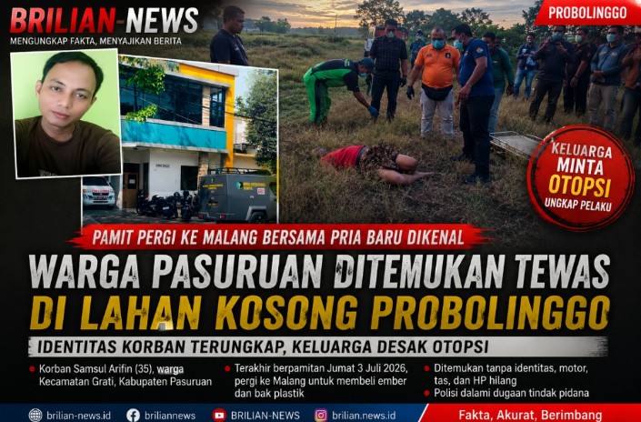 Pergi Bersama Pria Baru Dikenal, Warga Pasuruan Ditemukan Tewas di Probolinggo