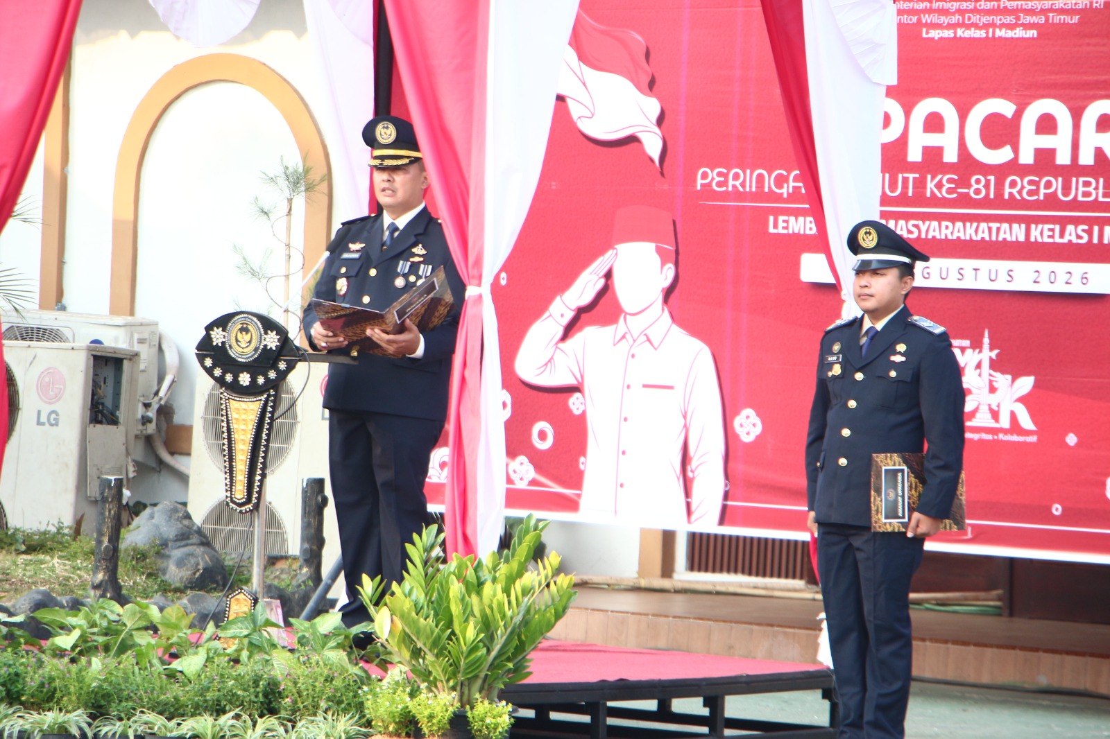 Kobarkan Semangat Kemerdekaan dan Jiwa Nasionalisme, Lapas Kelas I Madiun Tanamkan Semangat Indonesia Berdaulat Melalui Upacara HUT RI ke-81