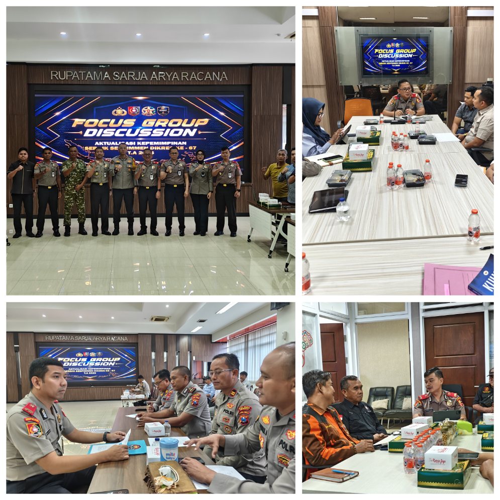 Perkuat Sinergi Antar-Lembaga, Serdik Sespimmen Dikreg ke-67 Gelar FGD Aktualisasi Kepemimpinan di Polres Gresik