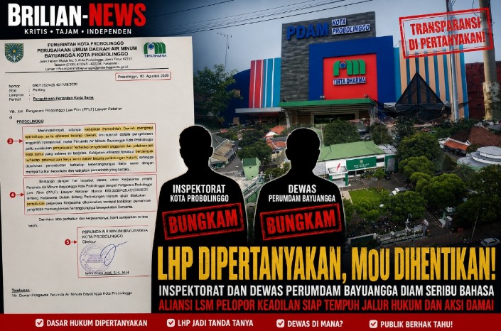 MoU Diputus, LHP Jadi Tanda Tanya, Inspektorat dan Dewas Perumdam Bayuangga Bungkam, Aliansi Siapkan Jalur Hukum