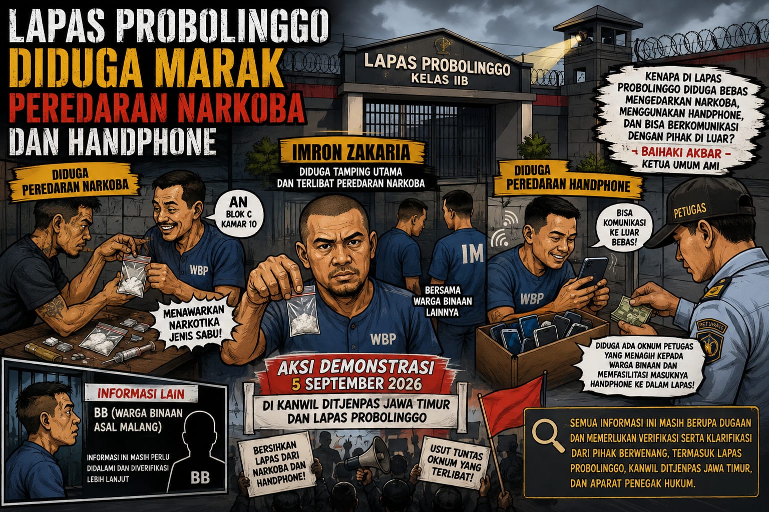Lapas Probolinggo Diduga Marak Peredaran Narkoba dan Handphone