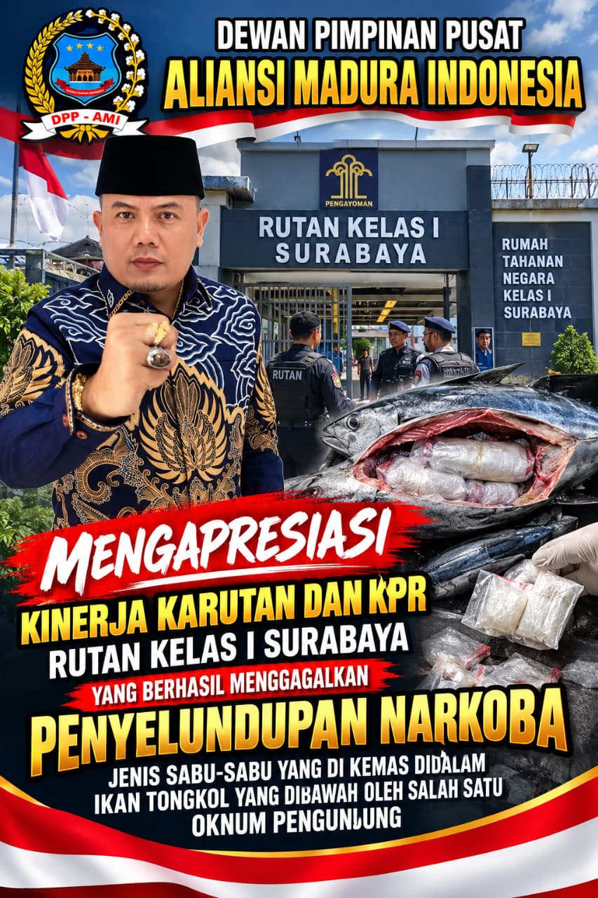 AMI Beri Apresiasi, Rutan Kelas I Surabaya Tunjukkan Ketegasan Gagalkan Sabu