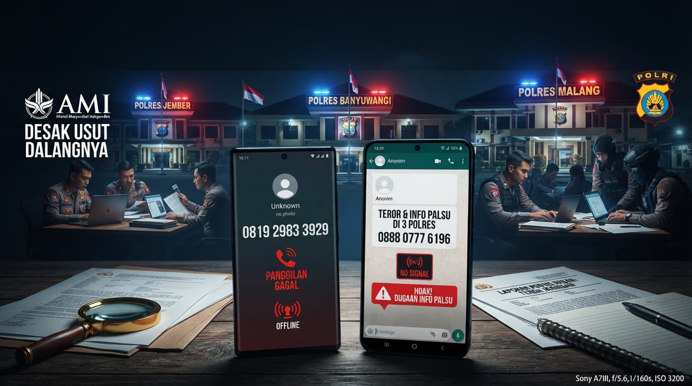 Teror Informasi Bohong Sasar Tiga Polres, AMI Desak Ungkap Siapa di Balik Dua Nomor