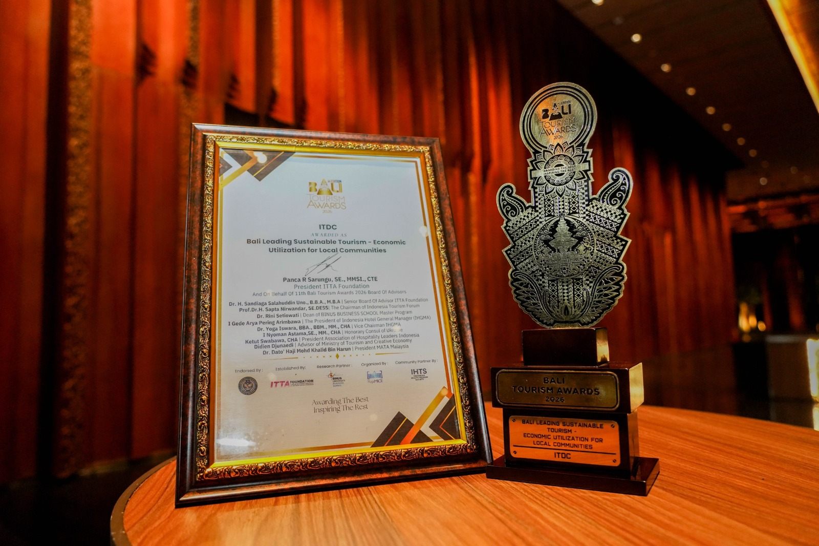ITDC Kembali Raih Bali Tourism Awards 2026, The Nusa Dua Diakui atas Pariwisata Berkelanjutan Berbasis Masyarakat
