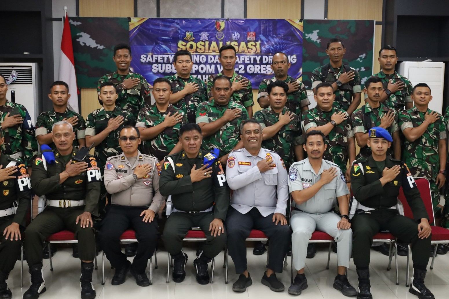 Perkuat Keselamatan Berkendara, Satlantas Gresik Gandeng Subdenpom, Dishub, Jasa Raharja dan Arina Toyota