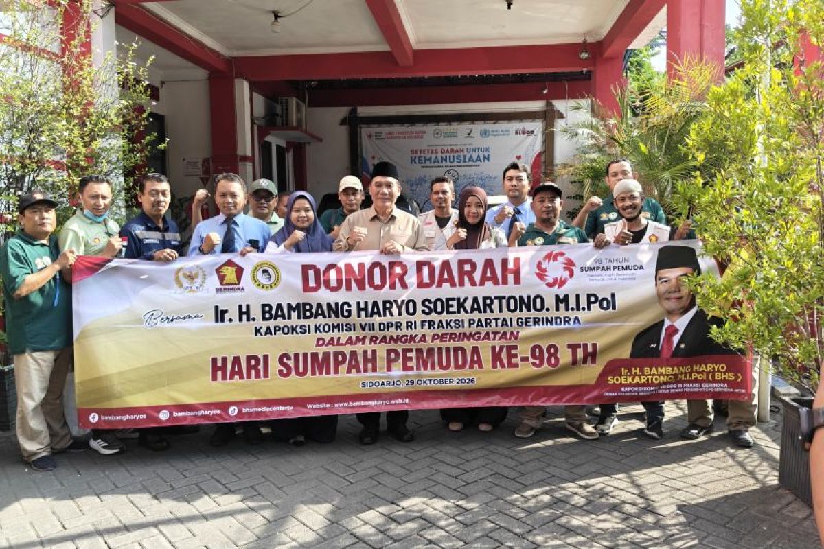 ​Aksi Donor Darah Sumpah Pemuda di Sidoarjo, BHS Ajak Generasi Muda Bangun Solidaritas