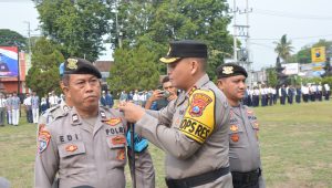 Sinergi Jaga Keamanan Pelajar, Kapolres Bondowoso Pimpin Apel Satgas Pre-Emptive Strike “Polisi Jogo Sekolah”