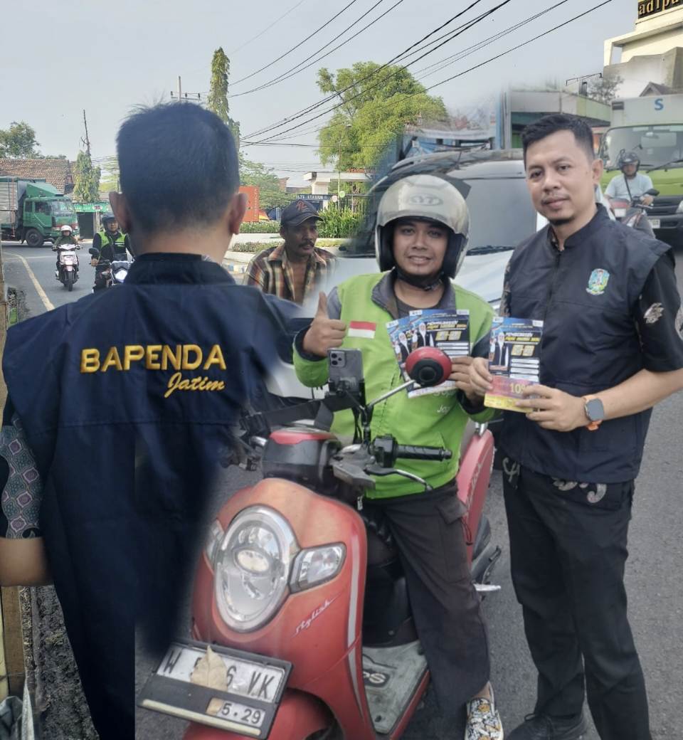 Bapenda Jatim UPT Pasuruan Gencarkan Sosialisasi Pemutihan Pajak Kendaraan, Sasar Pengendara hingga Ojol