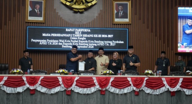 Dua Raperda APBD Masuk DPRD Bandung, Belanja Daerah 2027 Dirancang Rp7,82 Triliun